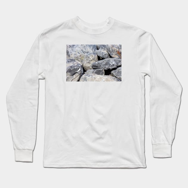 Boulders Stacked On Top Of One Another Long Sleeve T-Shirt by textural